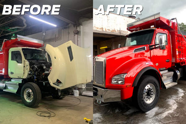 Hanover Truck & RV - Before & After - Kenworth Repaint