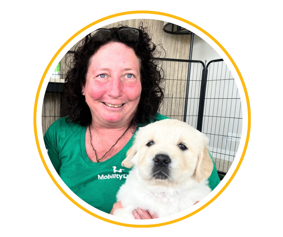 image of Corinna Cooper and puppy