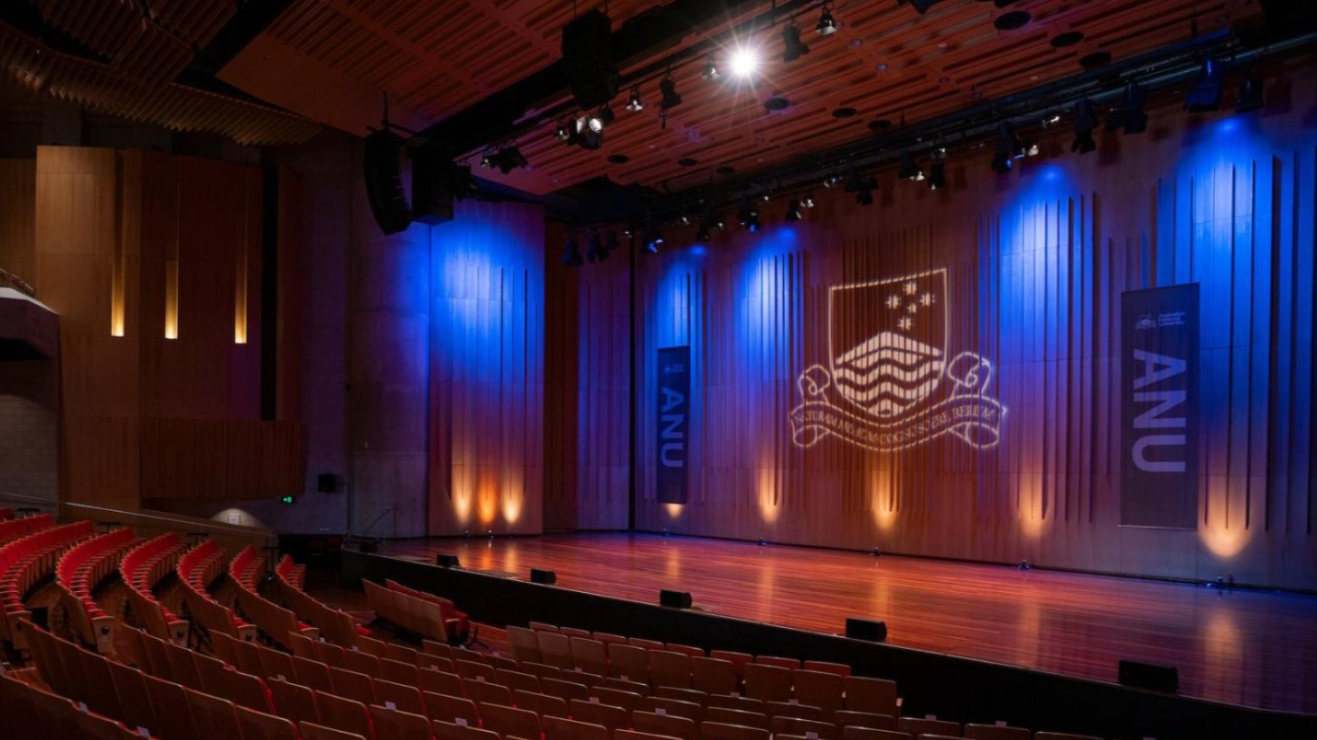 Register to hear three Nobel Laureates take stage in Llewellyn Hall (pictured).