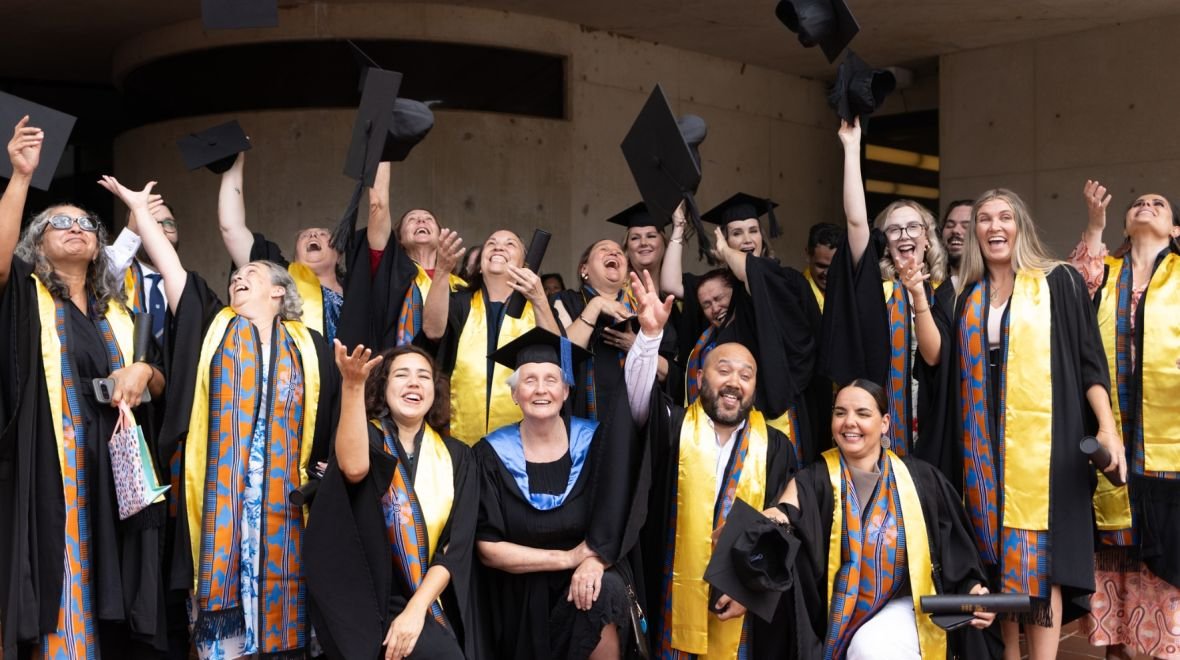 The class of 2025 APS First Nations Graduate Certificate of Management Program at their graduation in February 2026.