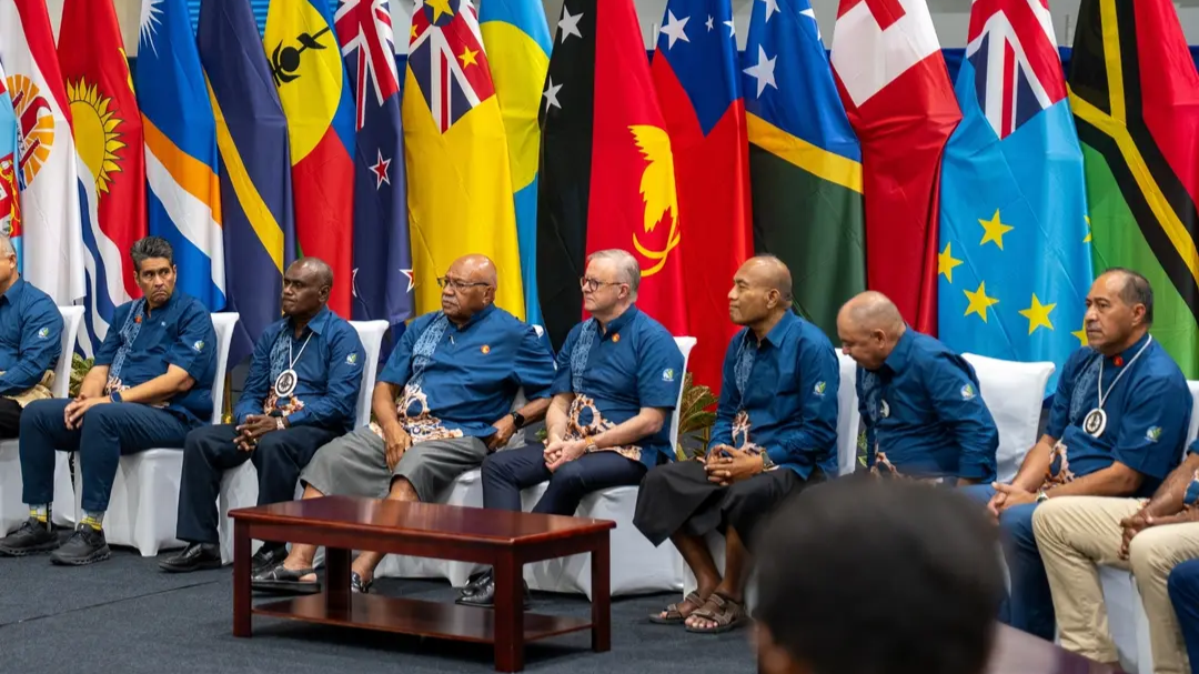 Pacific leaders at the 54th Pacific Islands Forum Leaders’ Meeting in Solomon Islands.