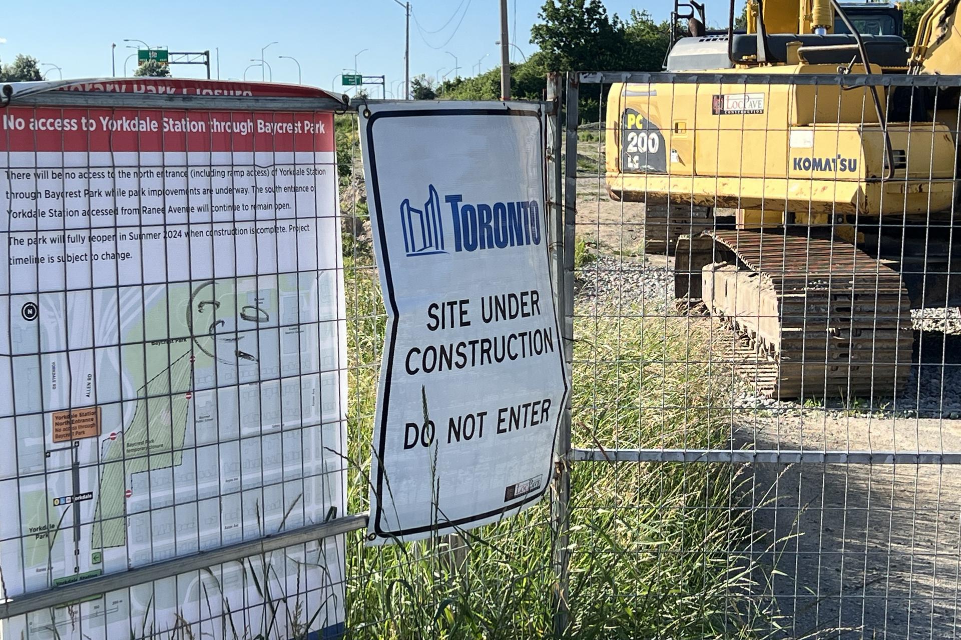 toronto park closed