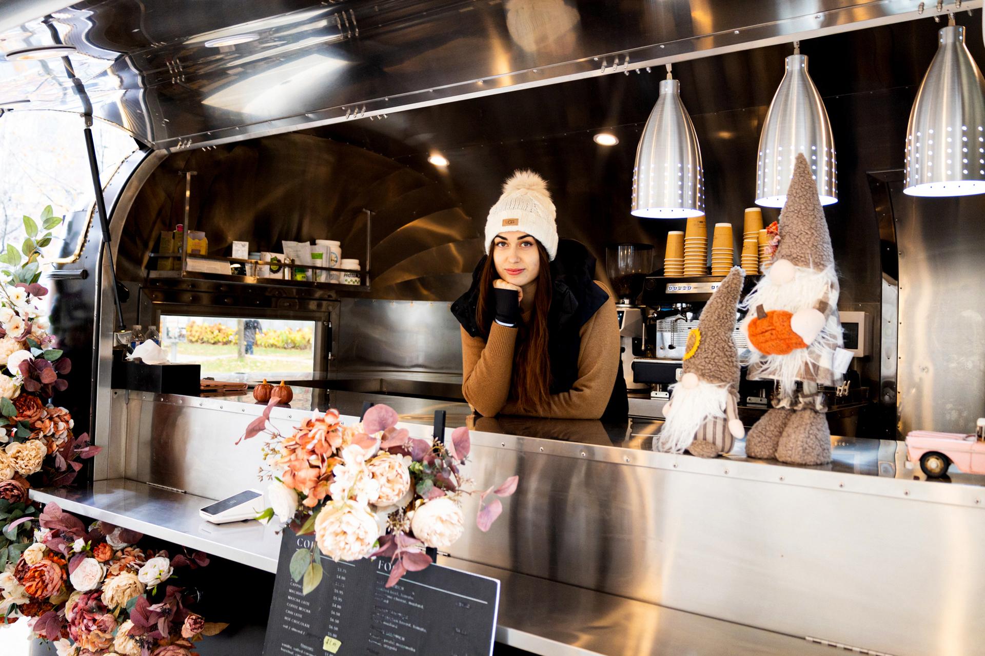 woman in food truck