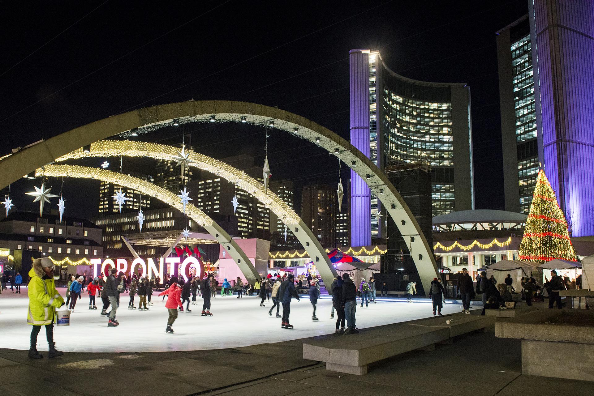 skating at nathan phillips square