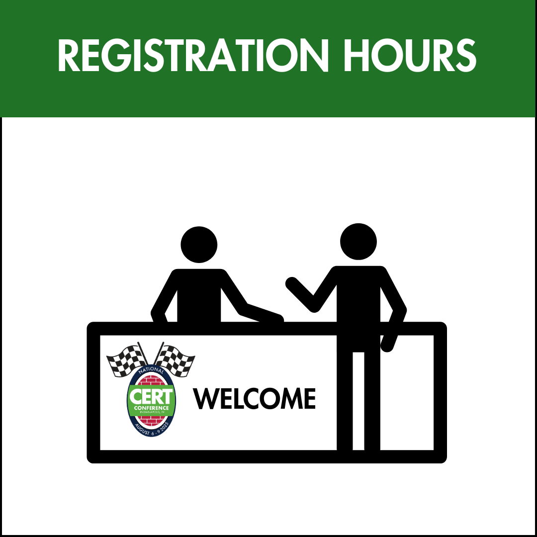 Graphic of a person behind a desk and a person in front of desk