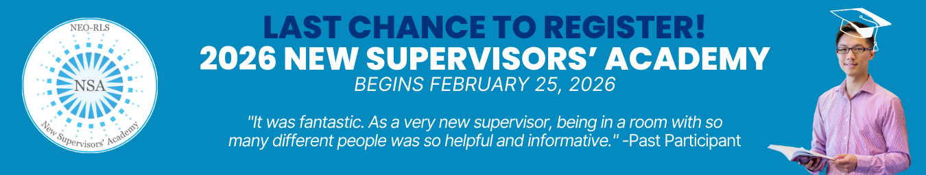 Last chance to register for New Supervisors' Academy, which begins February 25