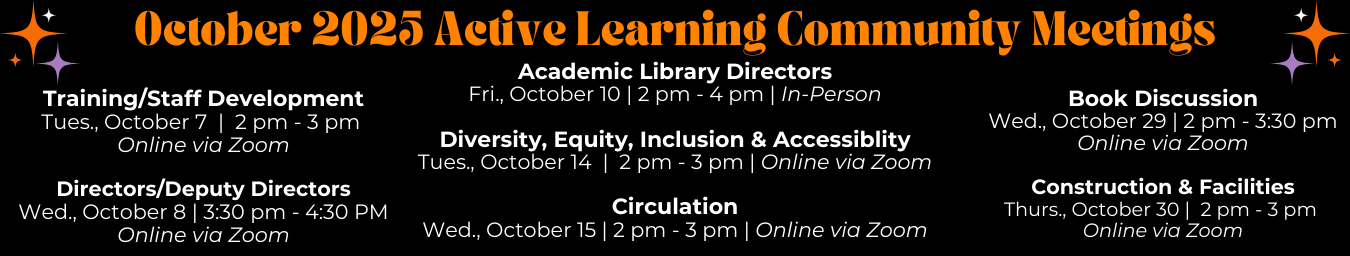 October Active Learning Communities.