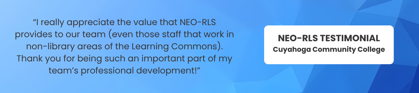 Testimonial from Tri-C Thank you for being such an important part of my team's professional development
