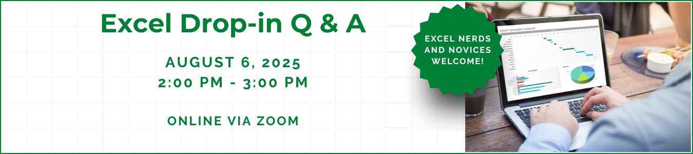 Excel Drop-In, August 6