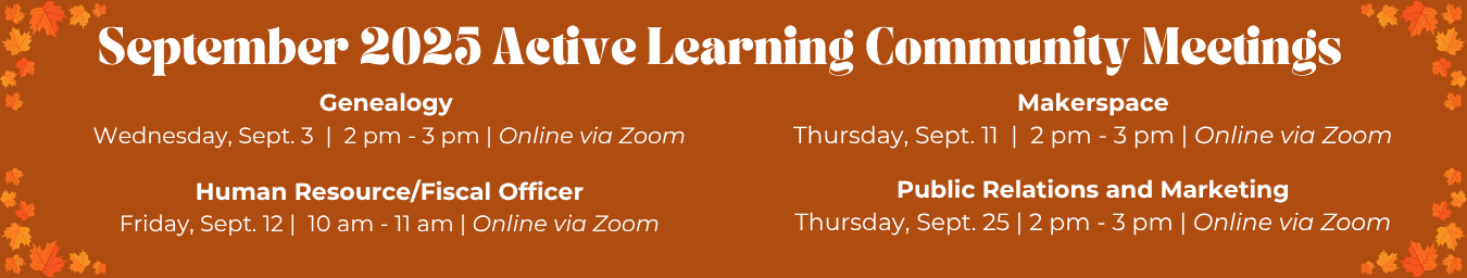 September 2025 Active Learning Community Meetings
