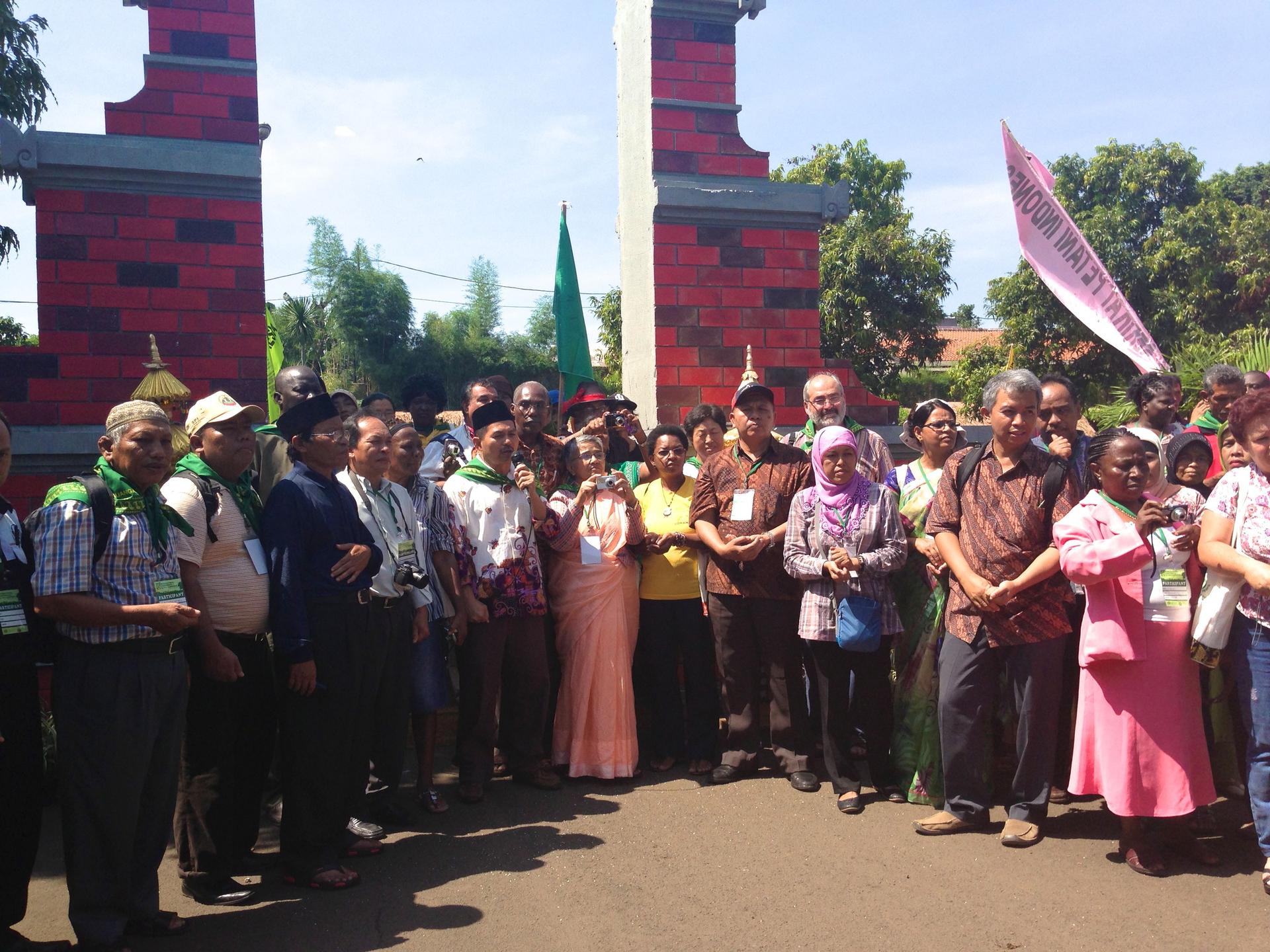 Photo from Global Justice Now's Flickr account:  La Via Campesina's 20-year anniversary conference in Indonesia.