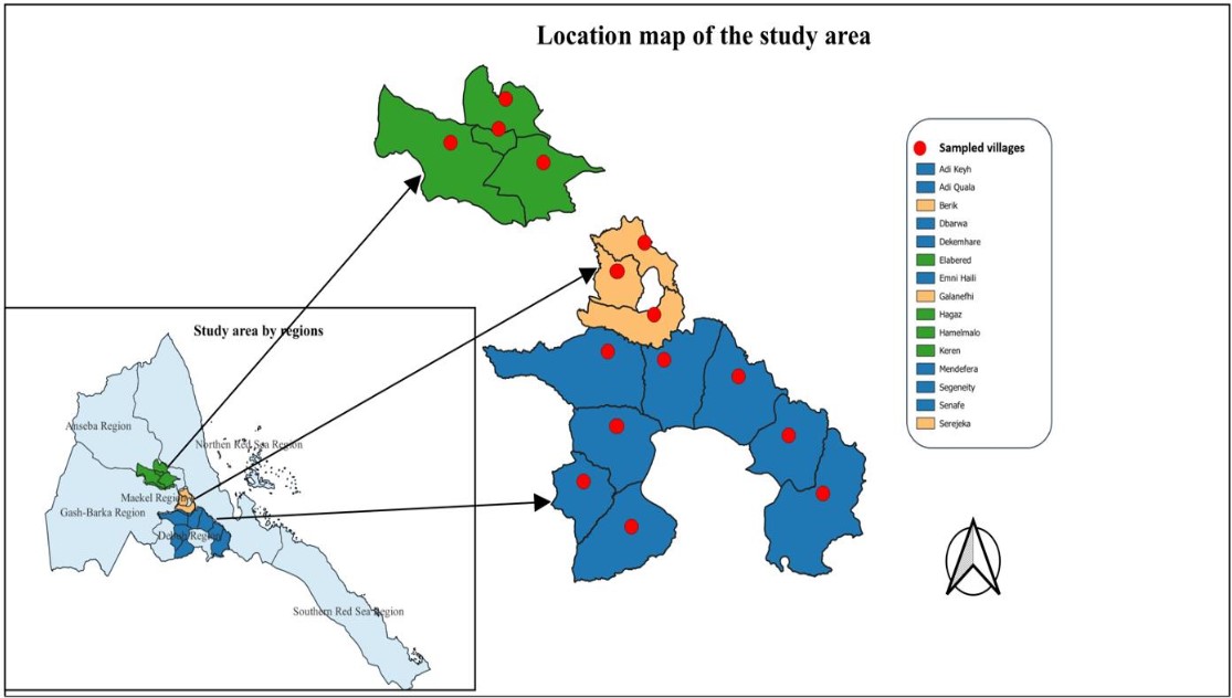 Treasure-Figure-1-Map.jpg; caption: Figure 1 from the article displays a map of the study area in Eritrea.