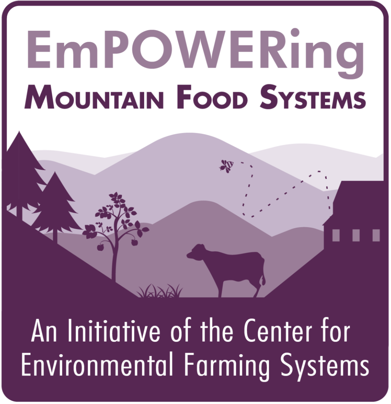 Logo of EmPOWERing Mountain Food systems initiative from the Center for Environmental Farming Systems