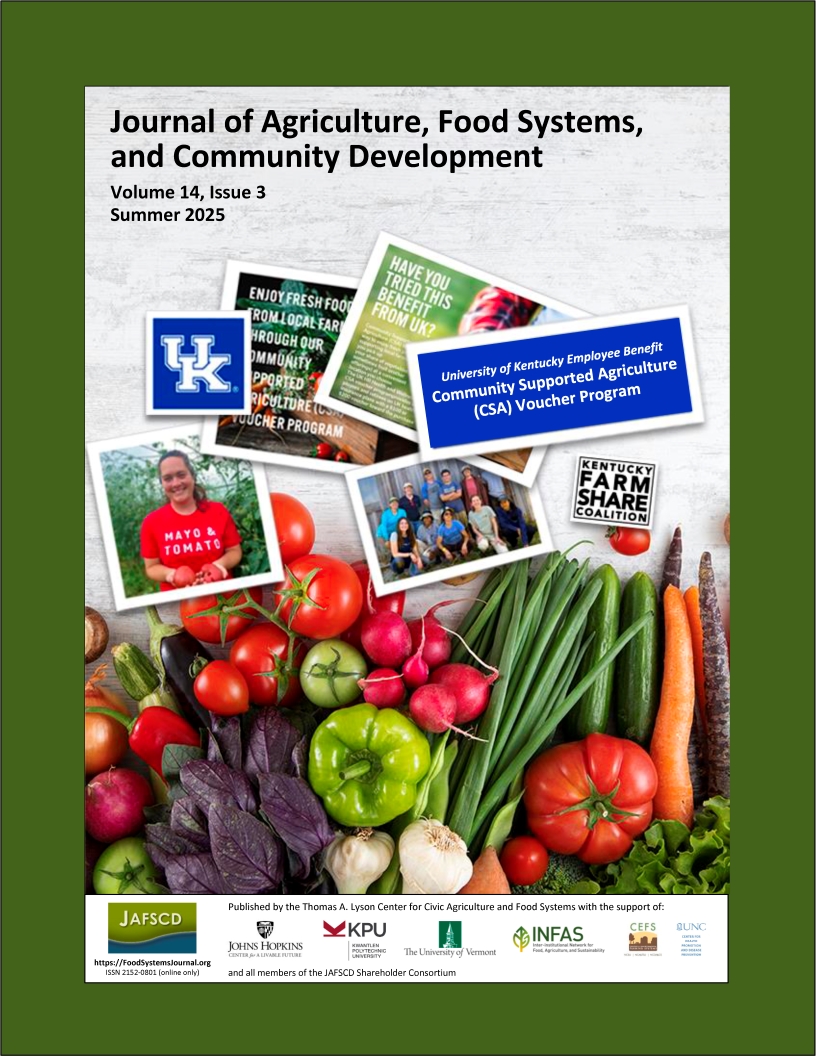 University of Kentucky employees and retirees on a health plan may choose a US$100 or US$200 voucher toward the cost of a community supported agriculture (CSA) share from one of UK’s partner farms. Participants receive a weekly box of local produce at their chosen pickup location. Cover design by Kristin Cruser, Marketing/Promotion Specialist Senior, University of Kentucky. 