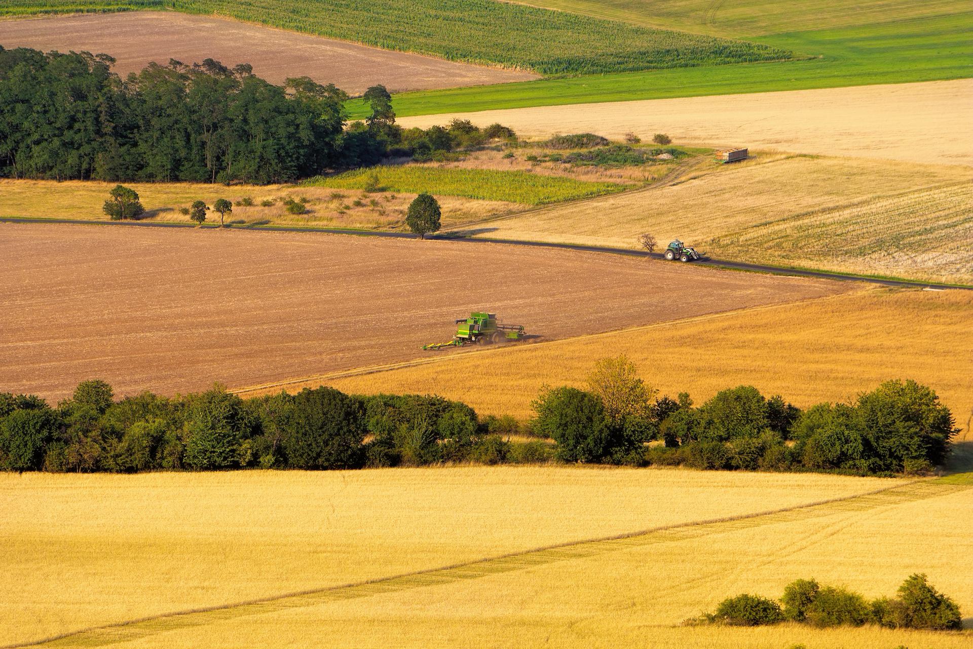 Photo by Flickr user Jan Fidler entitled ''Modern Harvest Time'.''