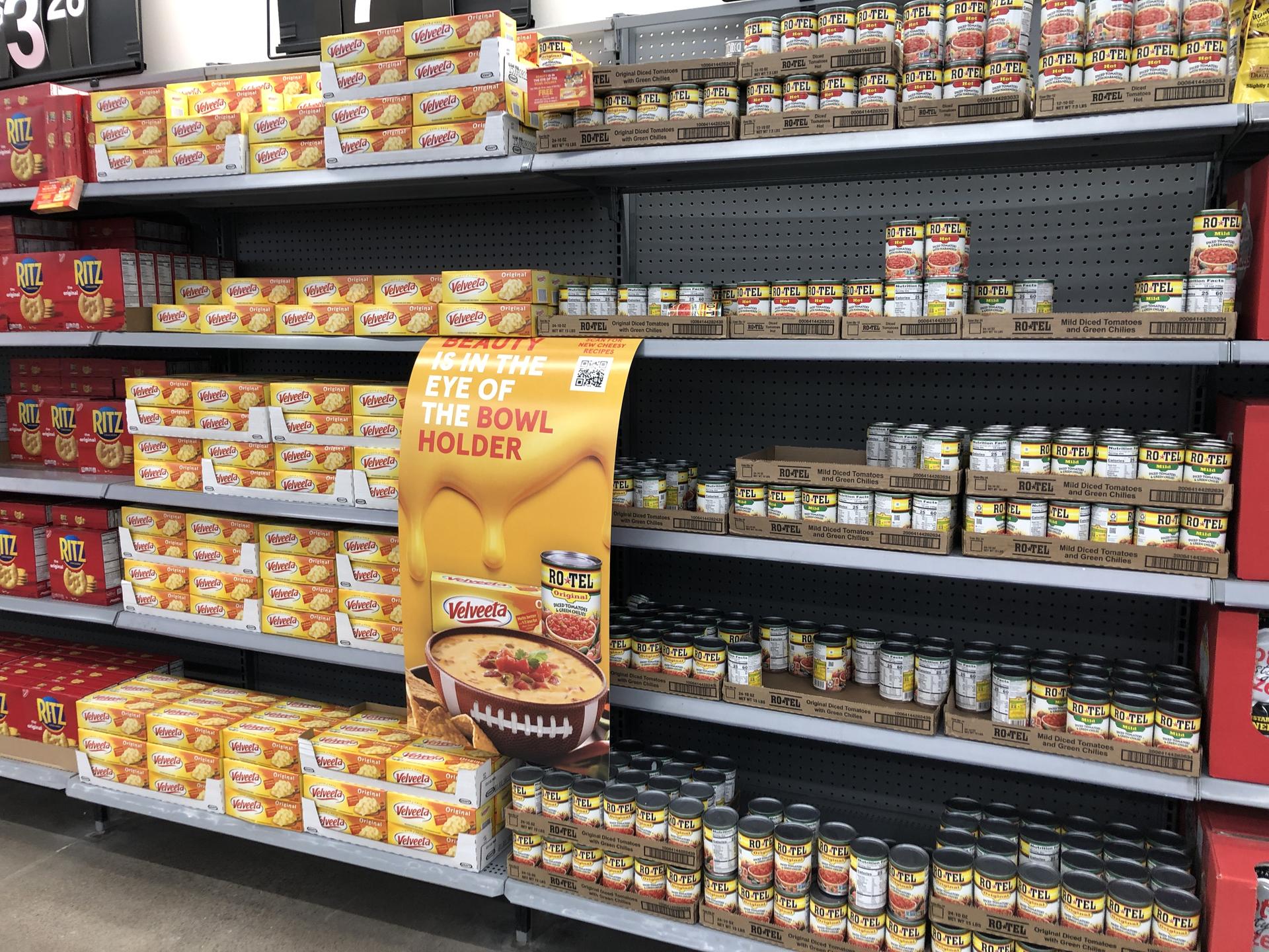 Grocery store shelves in rural United States. Photo provided by Elizabeth Dean. 