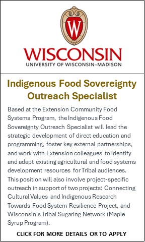 U of Wisconsin position announcement