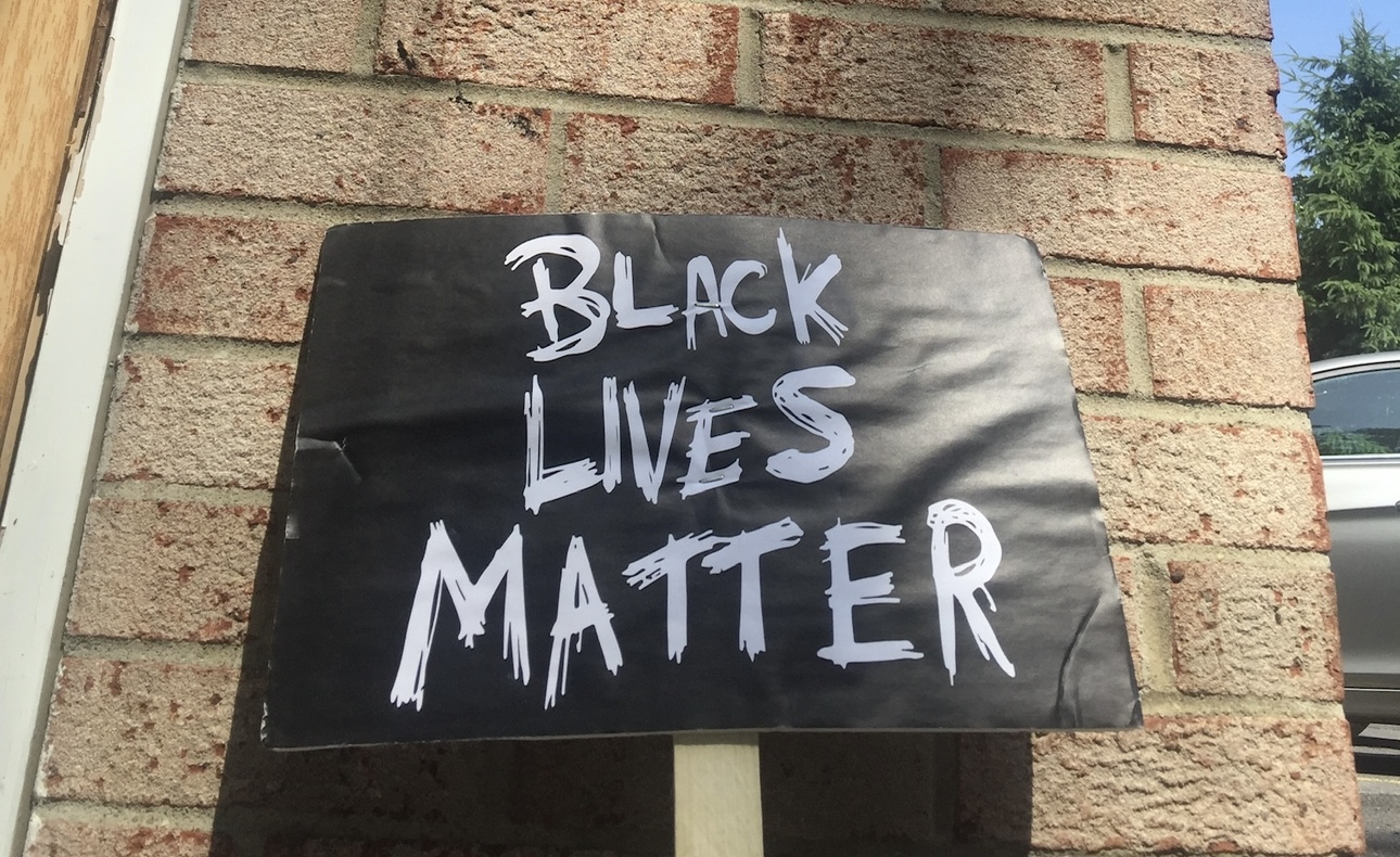 Black Lives Matter sign in Ithaca, New York; photo by Bobby J. Smith II