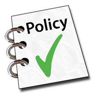 Symbol for the policy brief: a notebook labeled with the word ''Policy''