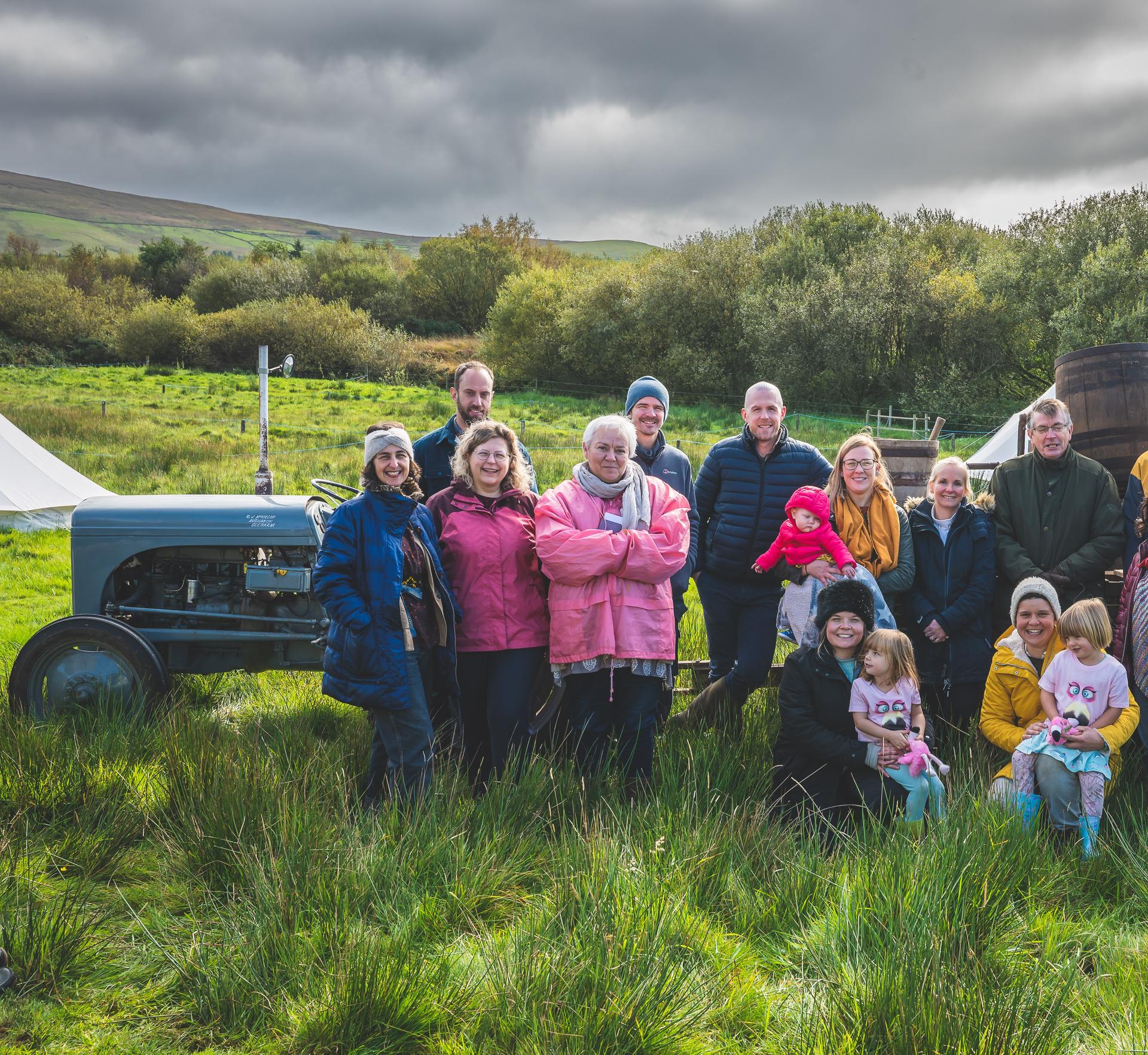 Cultivating Community Farming project members at Tenth Glen Heritage Farms, County Antrim, Northern Ireland; photo provided by the authors.