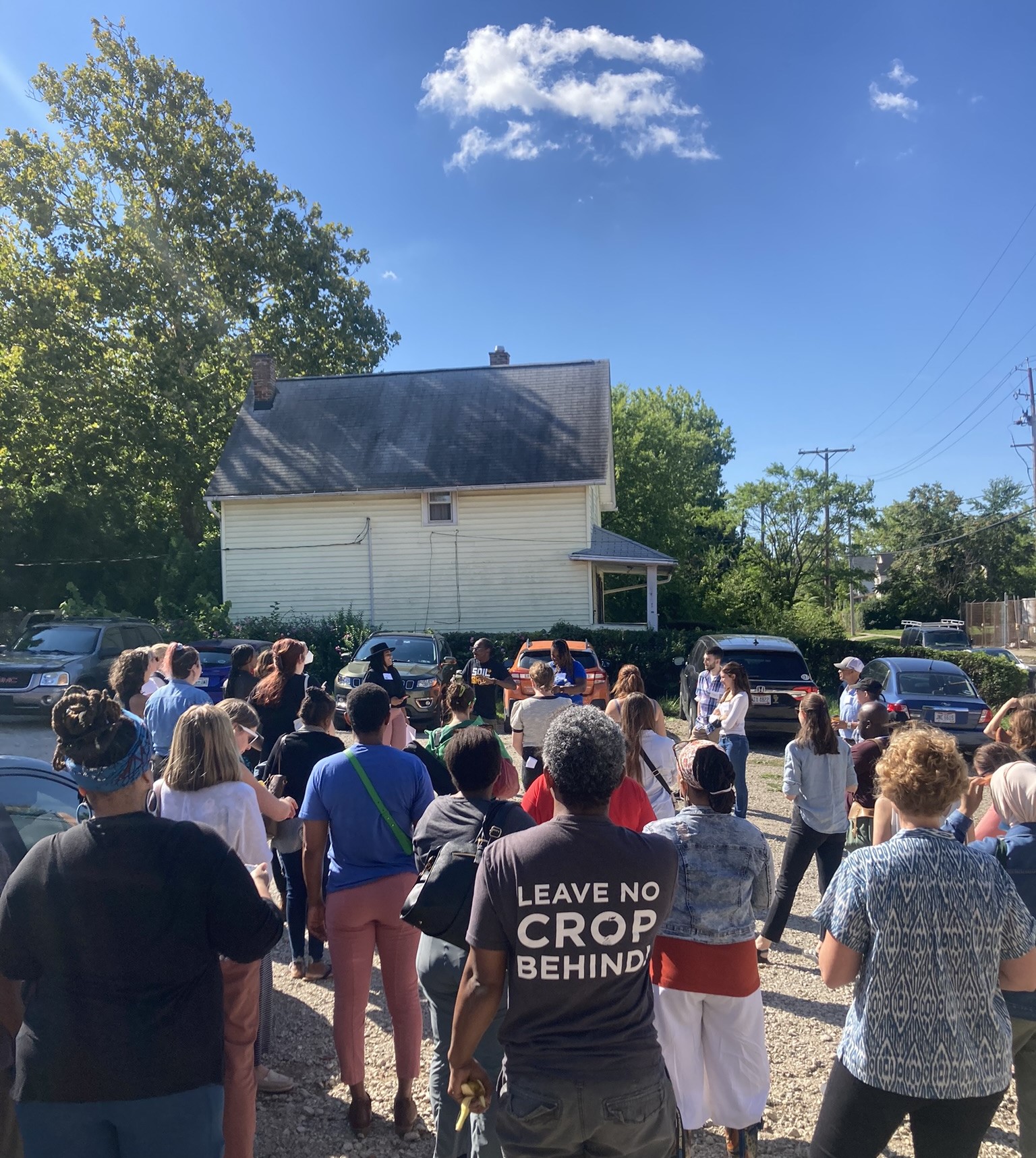 Grassroots and institutional partners in Cleveland, Ohio, networking to accelerate nutrition equity locally. Photo by Visionary Media.