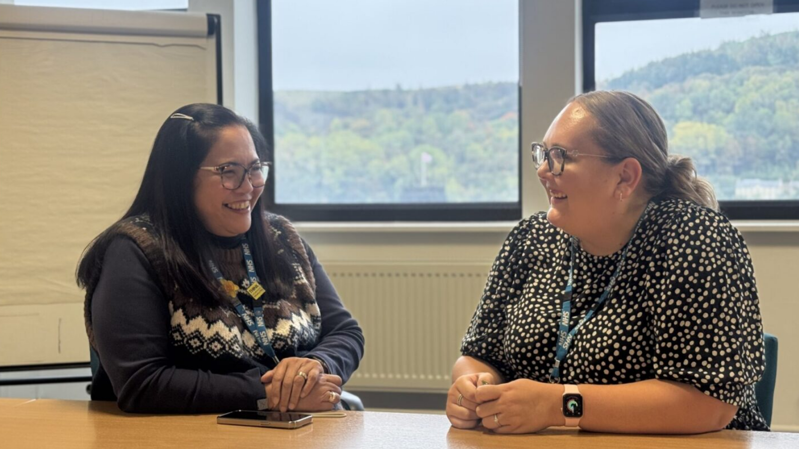 Image of two women smiling Image of two women smiling