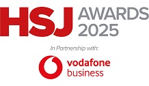 Image reading HSJ Awards 2025 in partnership wih vodafone business