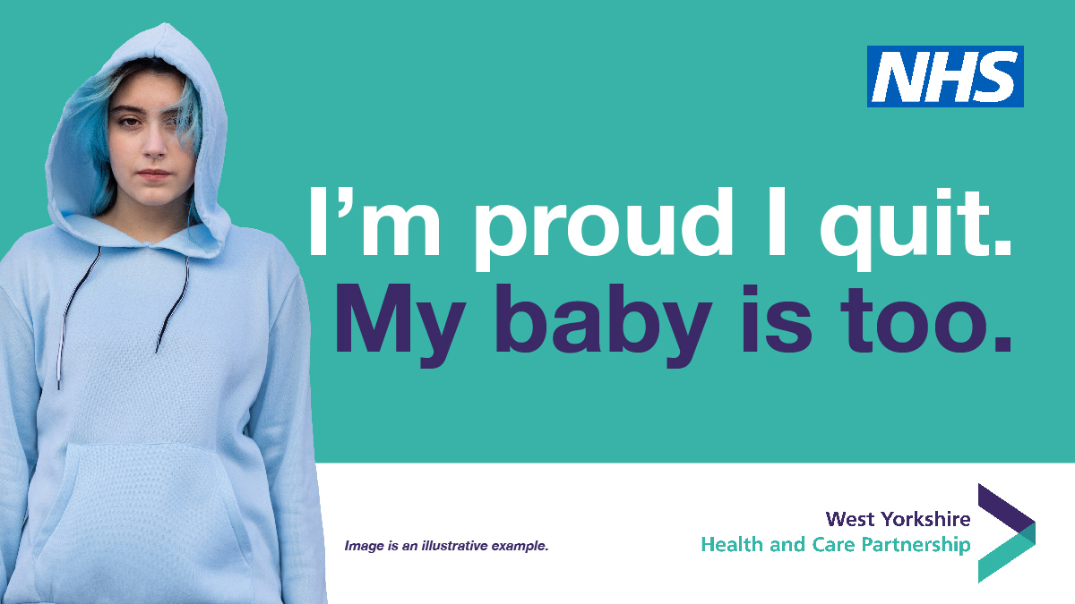 Image reading I'm proud I quit. My baby is too.