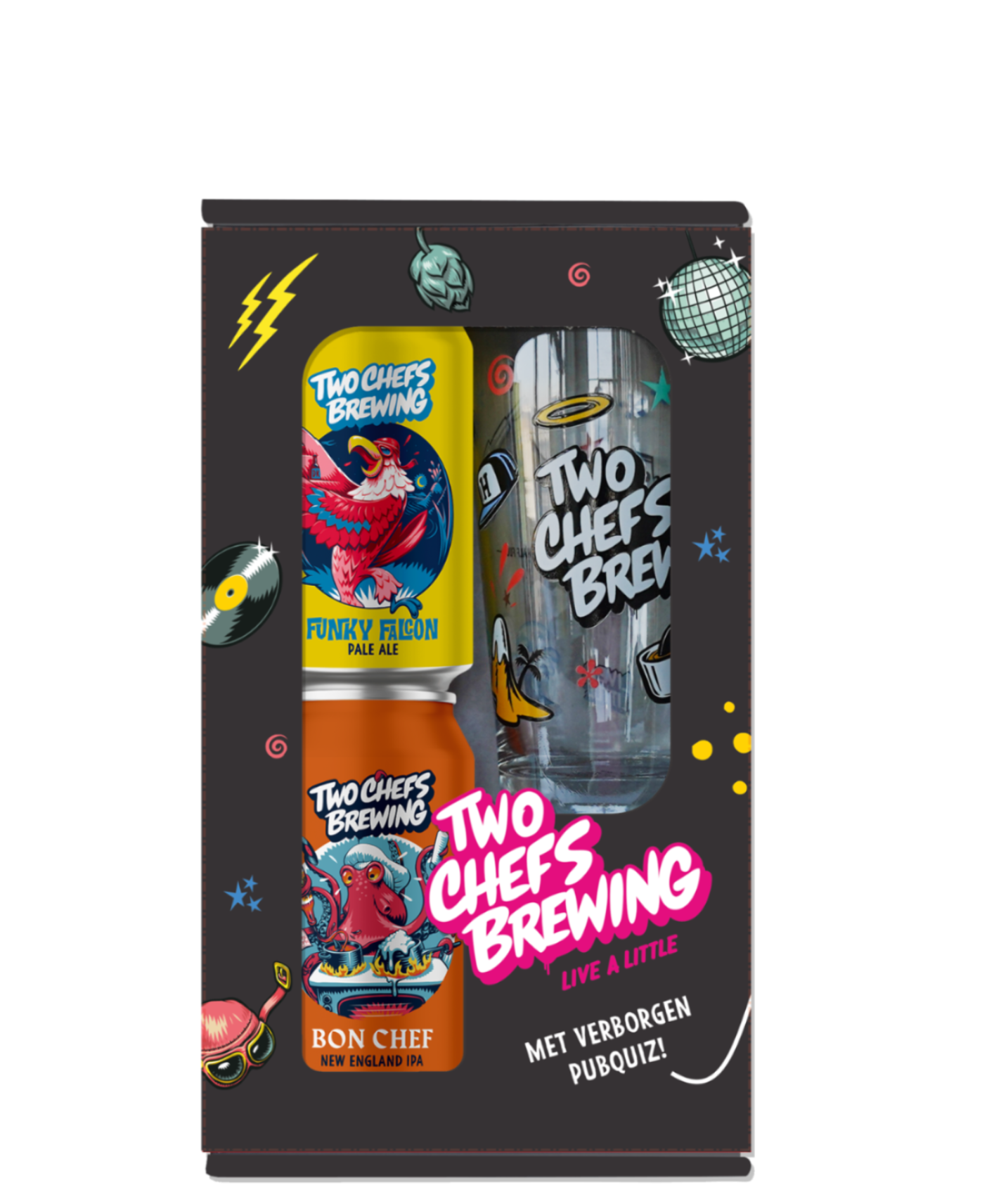 Two Chefs Brewing 2-pack met glas