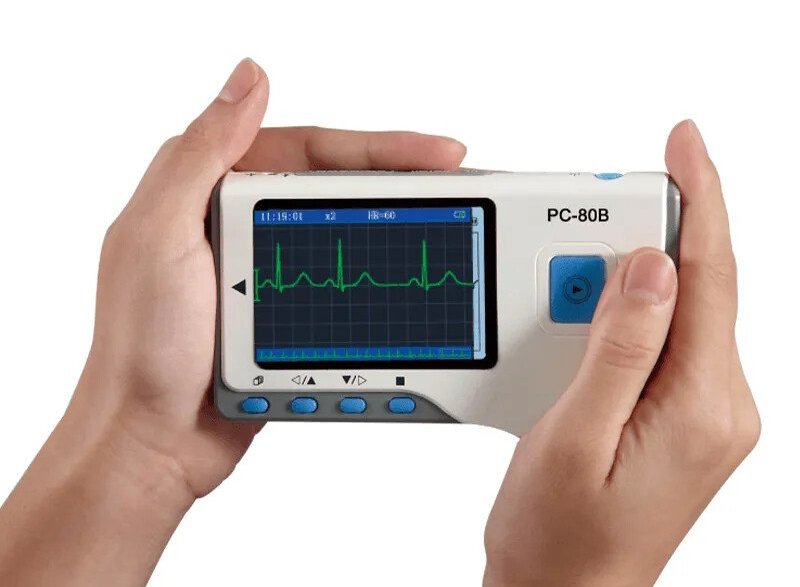 Easy draagbare ECG Monitor PC-80B, hartslagmeter voor dagelijks thuisgebruik met bluetooth