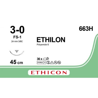 Ethilon II usp 3-0 45cm FS-1 zwart 663H 36x1
