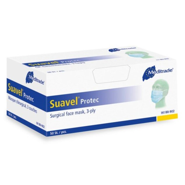Suavel® Protec mondmasker IIR blauw 50 stuks