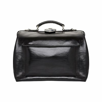 Mutsaers Leren Dokterstas - The Doctor - medium met voorvak Zwart