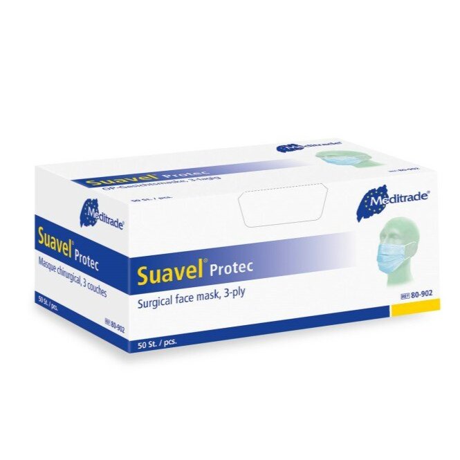 Suavel® Protec 50 x mondmasker IIR blauw