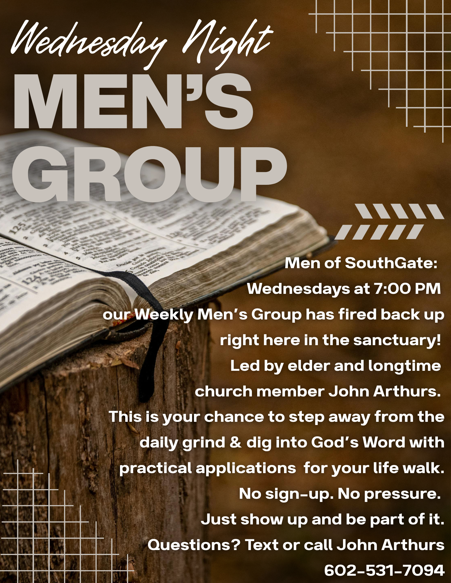 Wednesday Night Men's Group