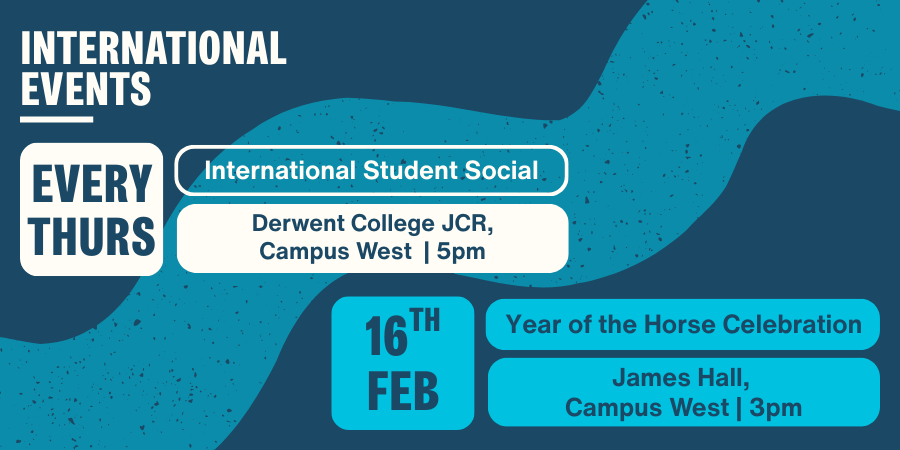 blue promotional banner for upcoming international events