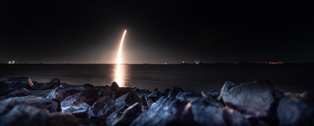 SpaceX Falcon 9 rocket carrying Firefly Aerospace’s Blue Ghost Mission One and ispace’s HAKUTO-R M2 Resilience landers as part of NASA’s CLPS (Commercial Lunar Payload Services) initiative.