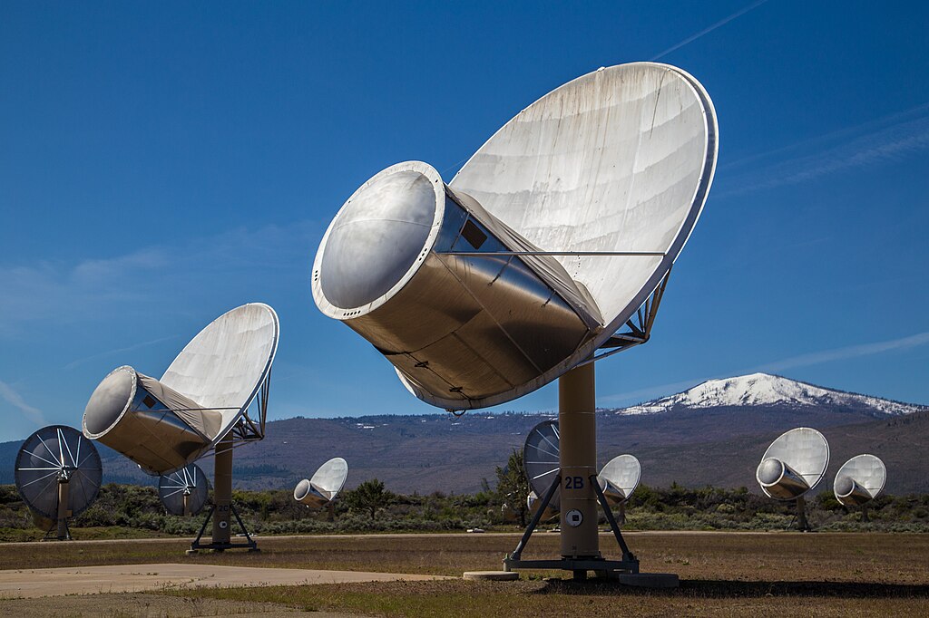 The Allen Telescope Array at the Hat Creek Radio Observatory in northern California.