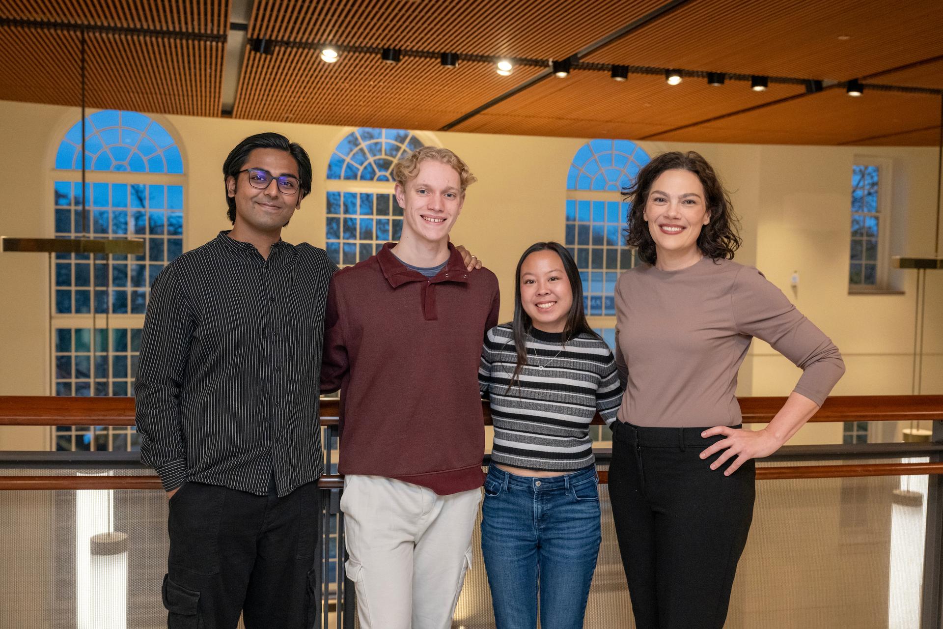 Hollie Tripp public health research with students Jocelyn Chow, Josh Anderson, & Ibrahim Bin Amjad. Pilot study of effects of cigarette warnings on smoking behavior.
