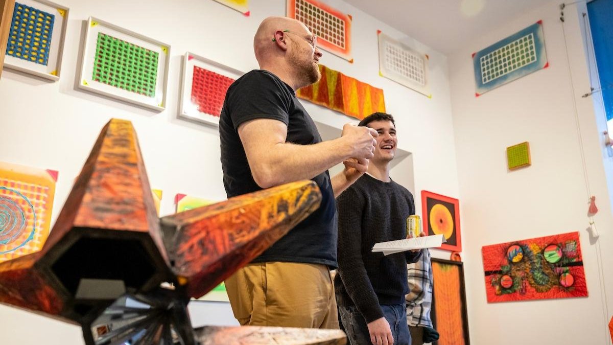 A new exhibit at the Winter Visual Arts Center spotlights two faculty artists, Jason Thompson and Ashley Moog Bowlsbey