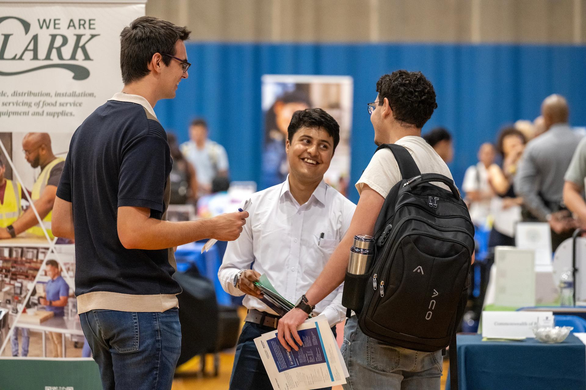 Students at the True Blue Career Fair