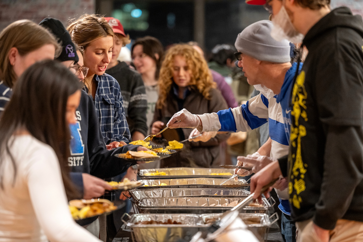 Flapjack Fest offered a finals week study break for students, with F&M faculty and professional staff serving a meal for students in the Dining Hall.