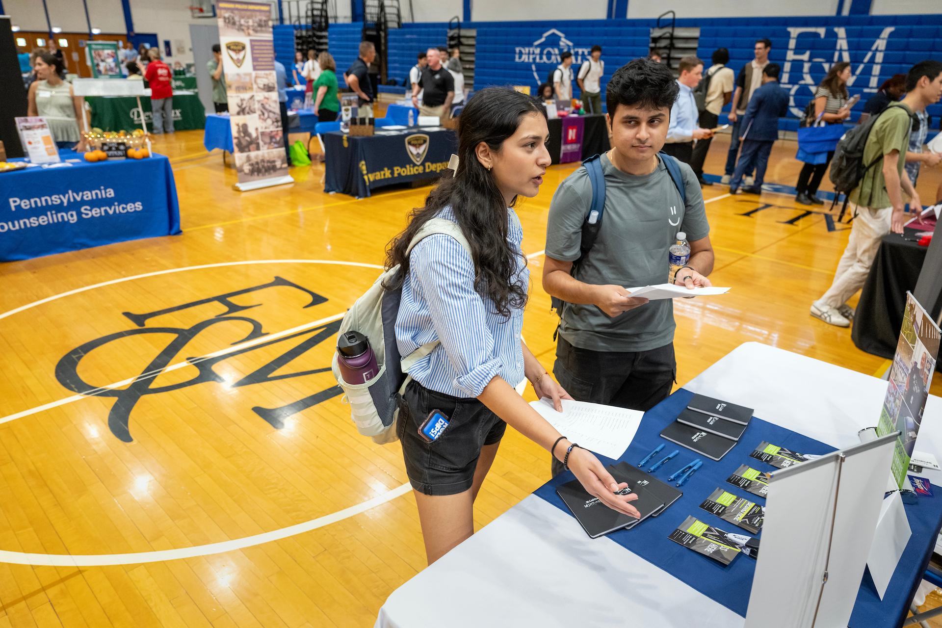 Students at the True Blue Career Fair