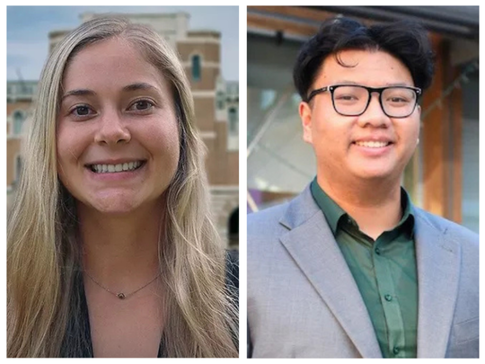 Sara Denison and Khoi Nguyen honored with Sallyport Award for service and leadership