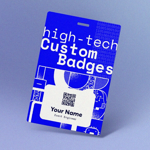 Personalized Event Name Badges for Trade shows, product launches, and hackathons.