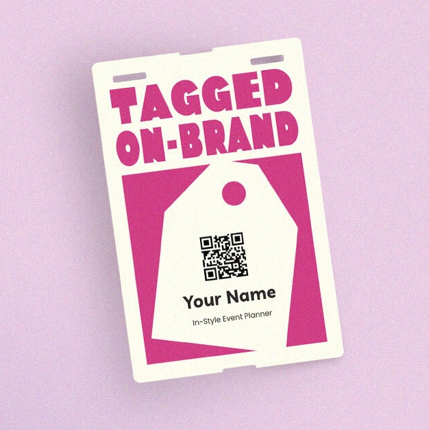 Personalized Event Name Badges for Trade shows, product launches, and staff identification.