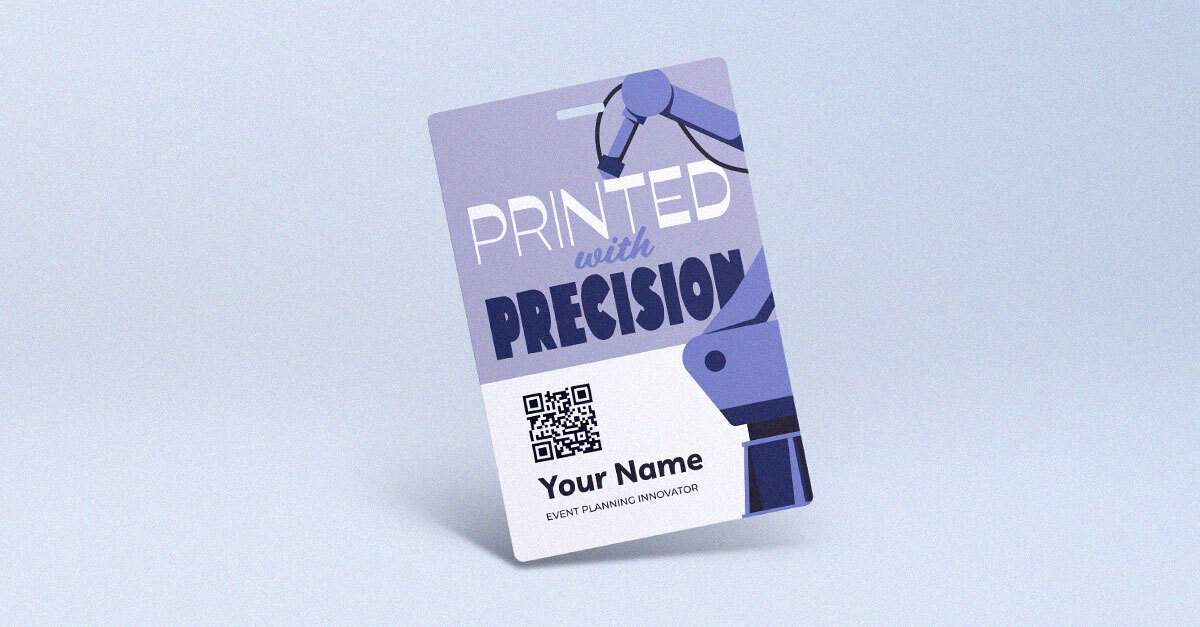 Custom Event Badges, conference lanyards, and badge sleeves for corporate conferences, promotional events, and trade shows within the manufacturing industry.