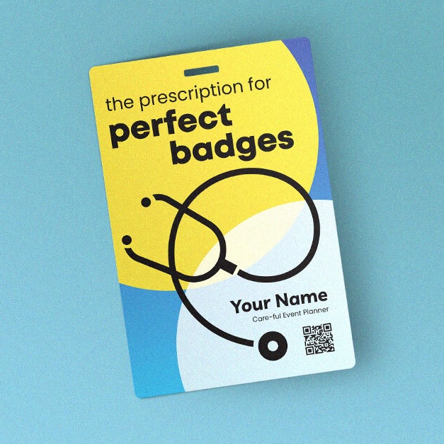Personalized Event Name Badges for medical conferences, hospital events, and seminars.