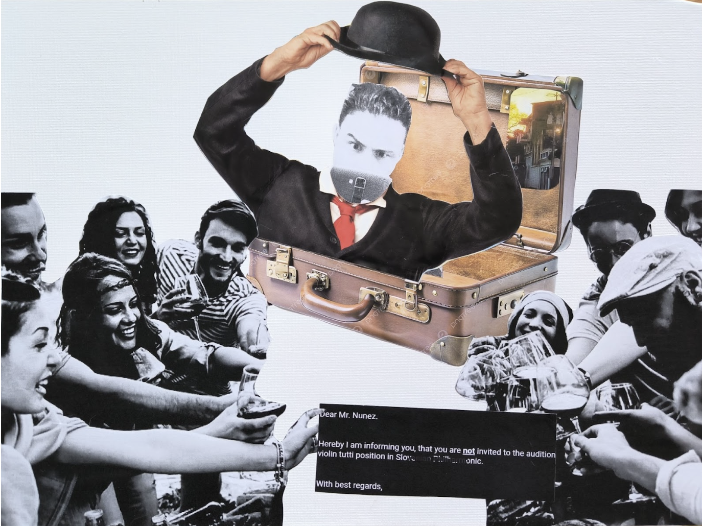 Nuñez, Armando – avtor kolaža You Were Not Invited