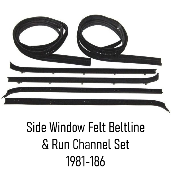 70-2151-58 Side Window Felt Beltline & Run Channel Set